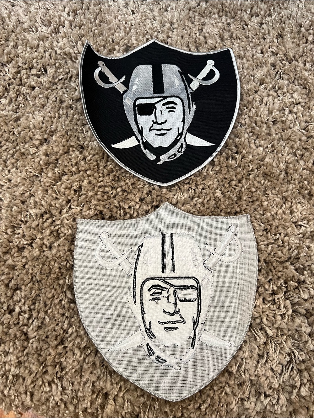 Rare Vintage Oakland Raiders Huge 10" Varsity Jacket Back Patch